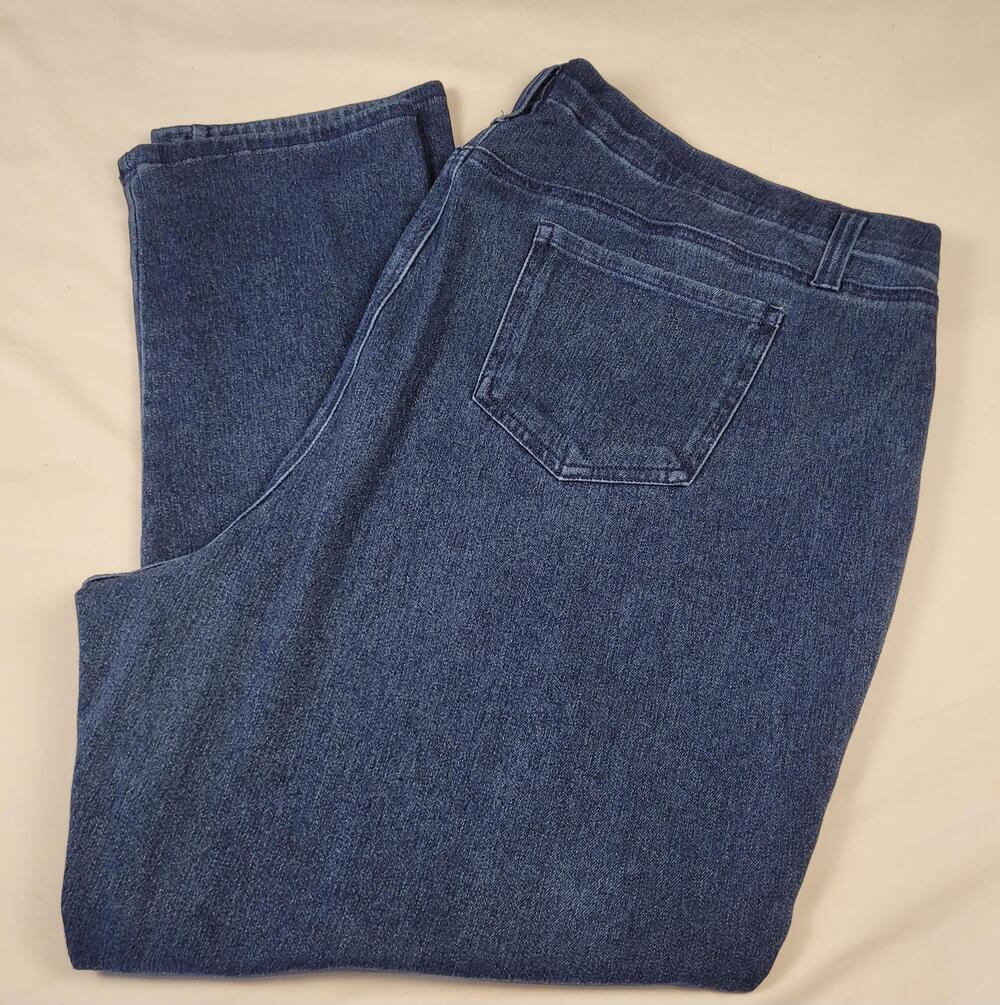 Faded Glory Jeans Womens 4X Plus Blue High Rise Stretch Elastic Waist Jeggings